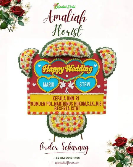 Papan Bunga Pernikahan Pendung Hiang